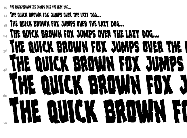 Clubber Lang font waterfall
