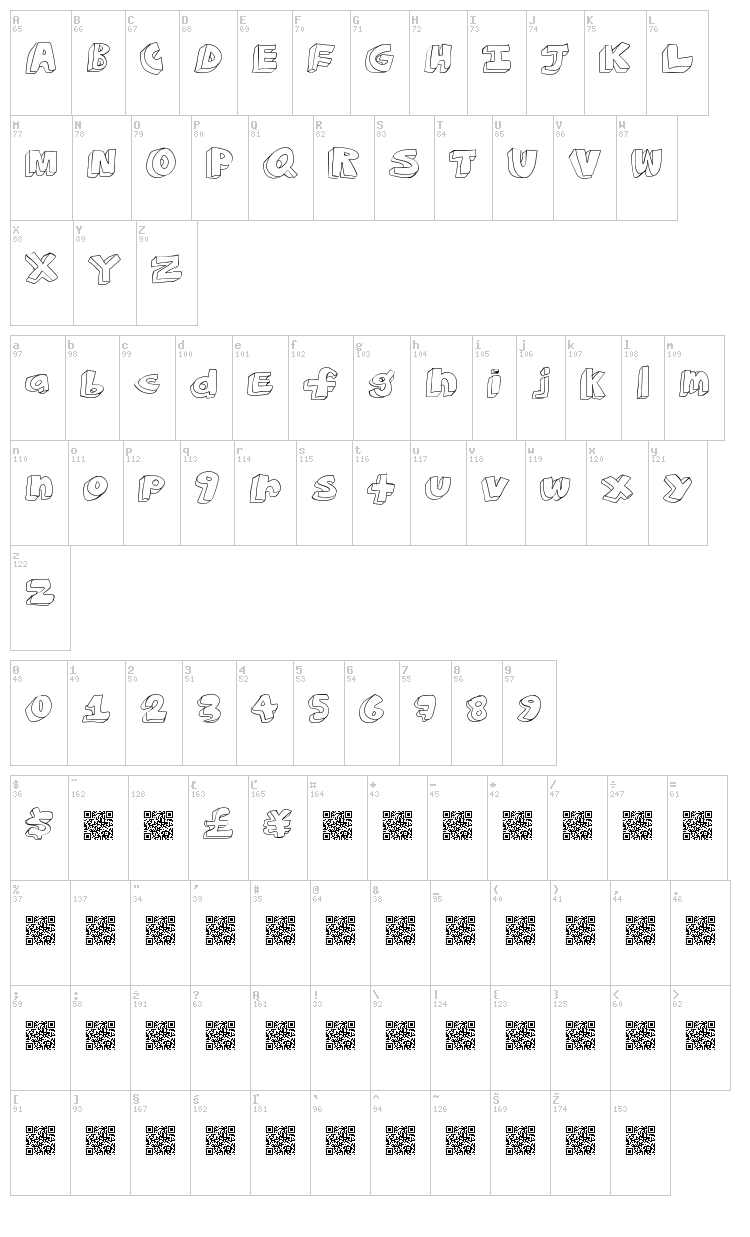 Club House font map
