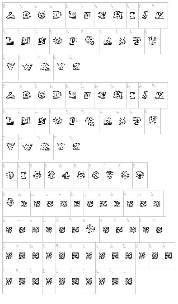 Club Sport font map