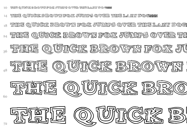 Club Sport font waterfall
