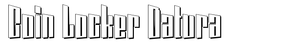 Coin Locker Datura font