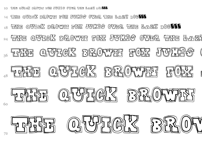 College Dropout font waterfall