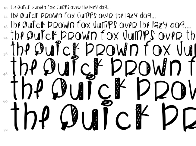 Coral Glow font waterfall