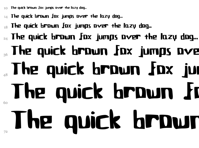 Cozumix font waterfall