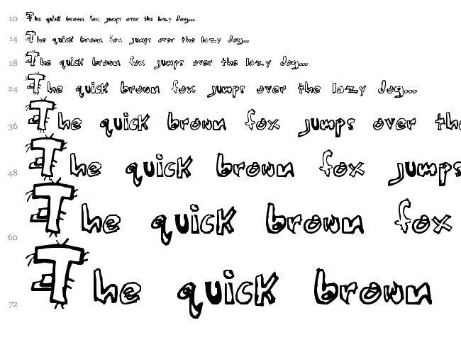 Crazy Beaver font waterfall