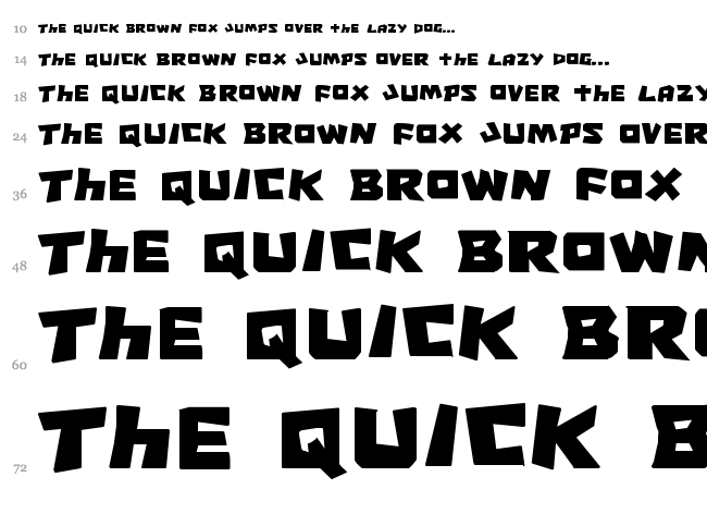 Cro-Magnum font waterfall