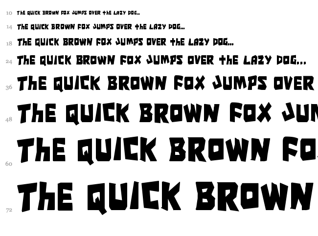 Cro-Magnum font waterfall