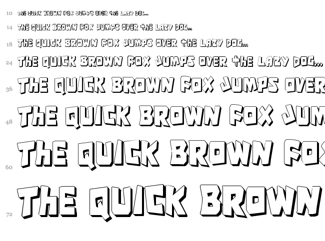 Cro-Magnum font waterfall