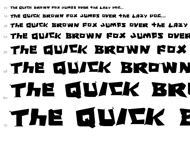 Cro-Magnum font waterfall