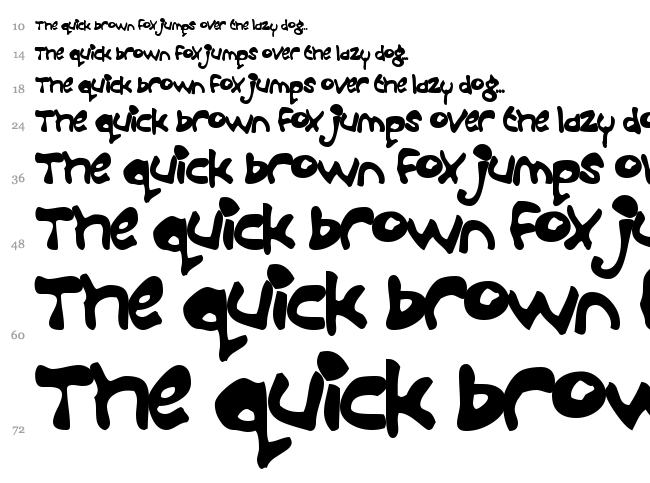 Croobie font waterfall