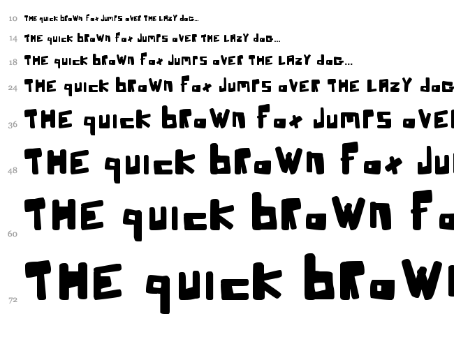 Crookers font waterfall