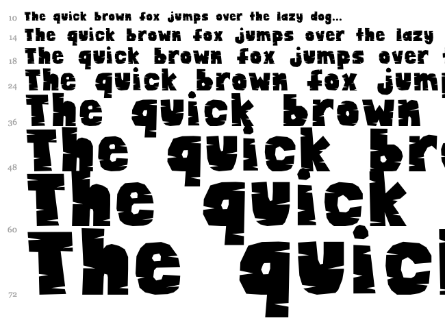 Cute Animal font waterfall