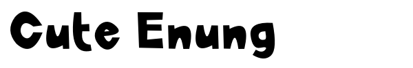 Cute Enung font
