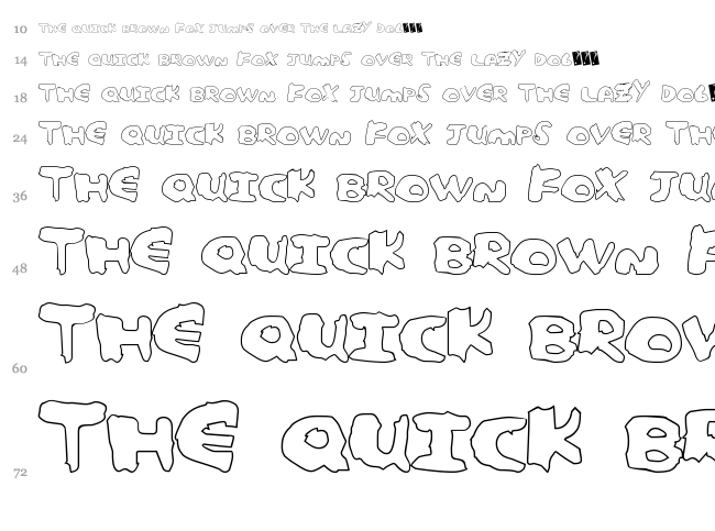 Cutout Poster font waterfall