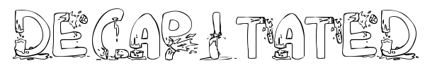 Decapitated font