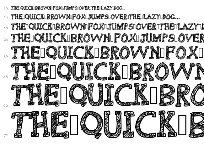 Delusional font waterfall