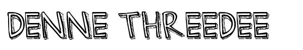 Denne Threedee font