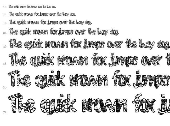 Diamond Life font waterfall