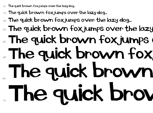 Dingus font waterfall