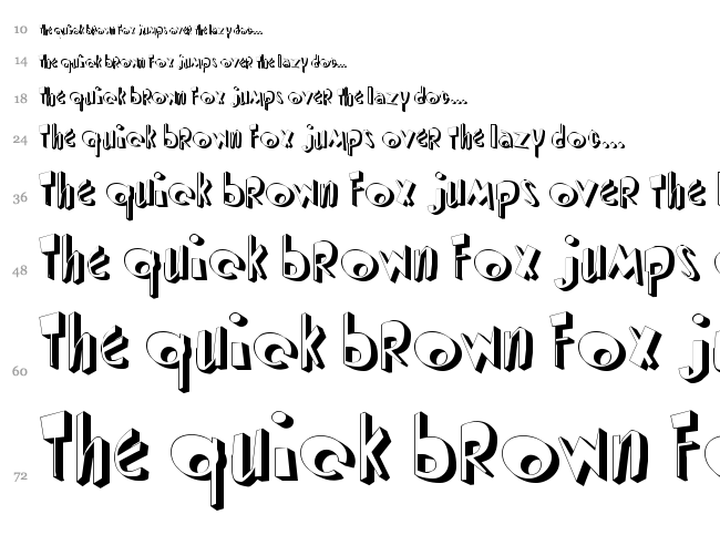 Diped Thick font waterfall