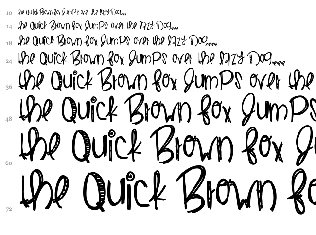 Dirty Pop font waterfall