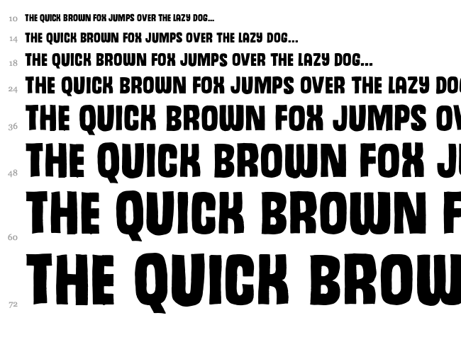 Dizzy Edge font waterfall