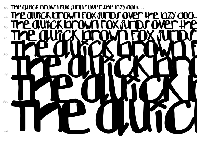 Dont Like font waterfall