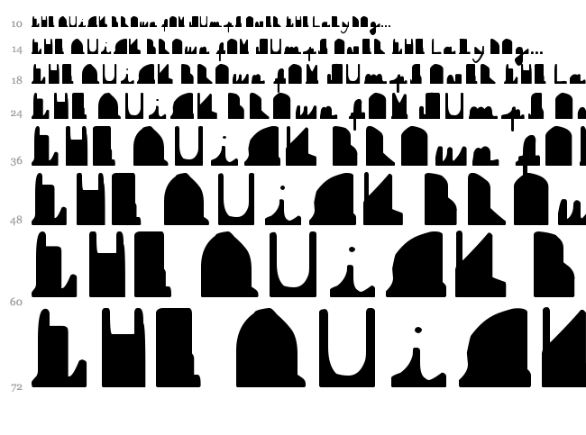 DownBoy font waterfall