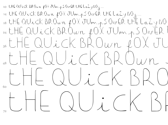DownBoy font waterfall
