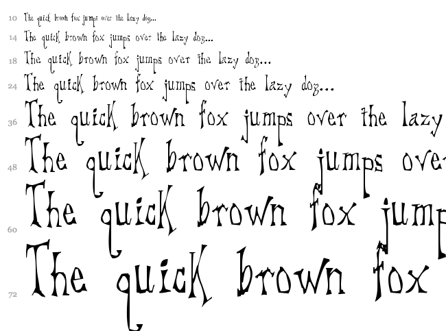 DreadLox font waterfall