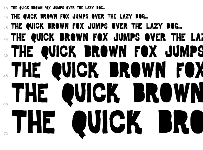 Dro font waterfall