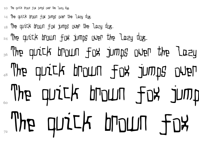 Droido font waterfall