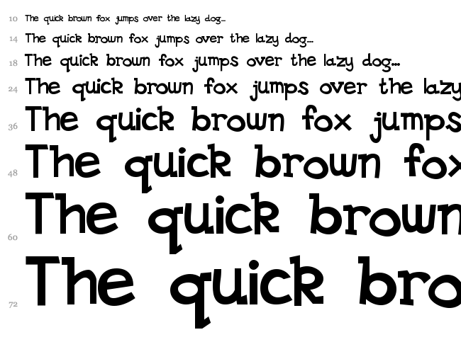 DS Goose font waterfall