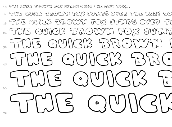 Duped font waterfall