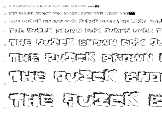Durh Shapes font waterfall