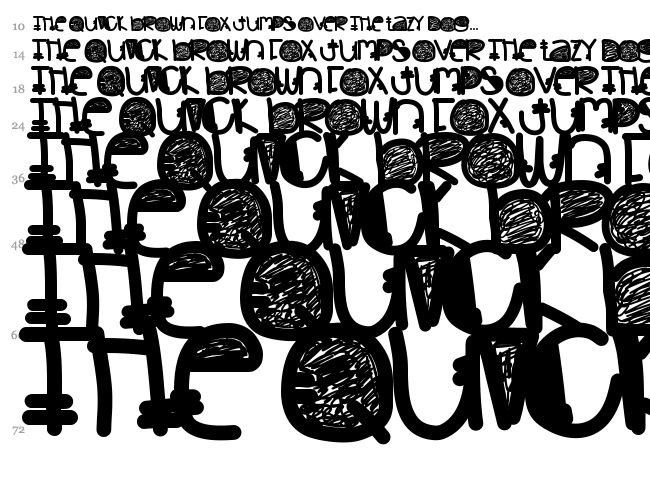 Dynamite font waterfall