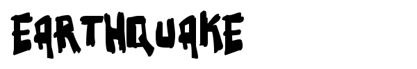 Earthquake font