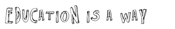 Education is a Way font