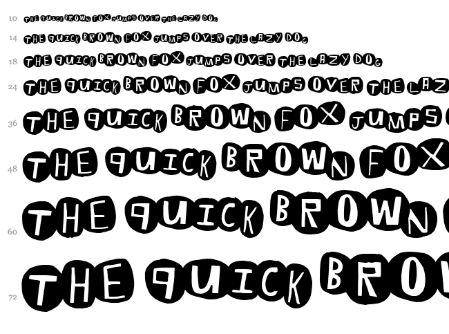 EightBaller font waterfall