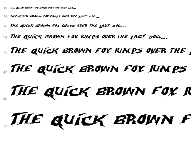 Electrox font waterfall