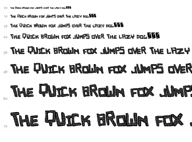Empire Caps font waterfall