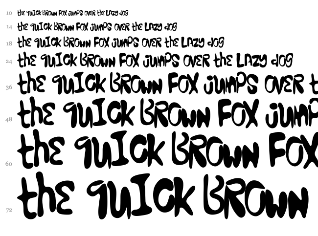 Excellent Stencil font waterfall