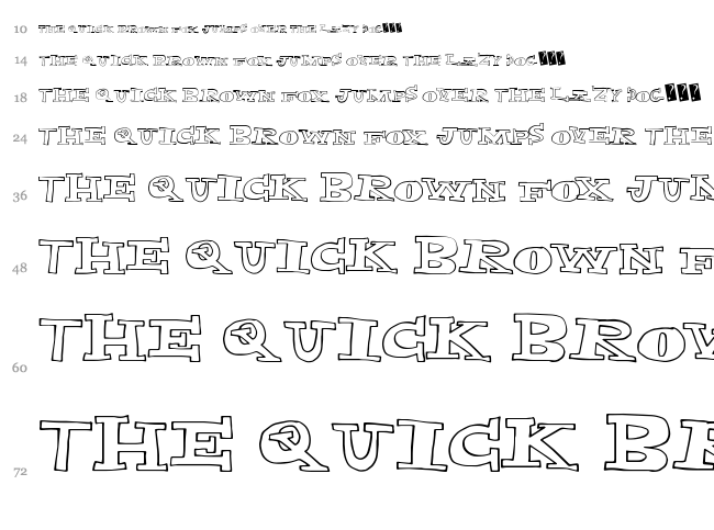 Exploded Capital font waterfall