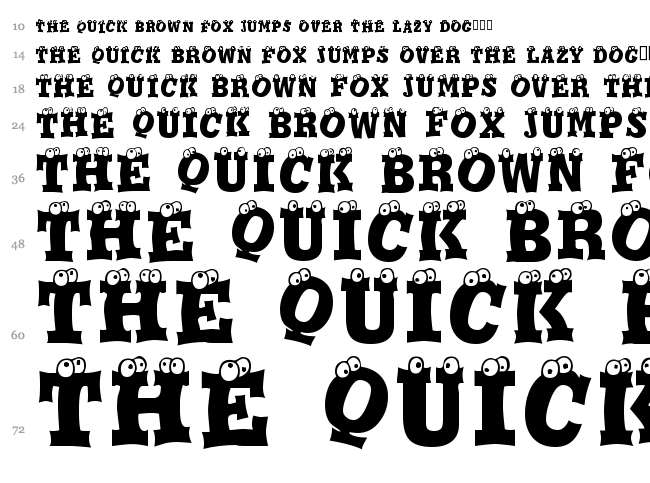 Eyesis font waterfall