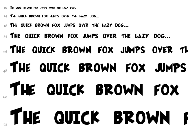 Fairly OddFont font waterfall