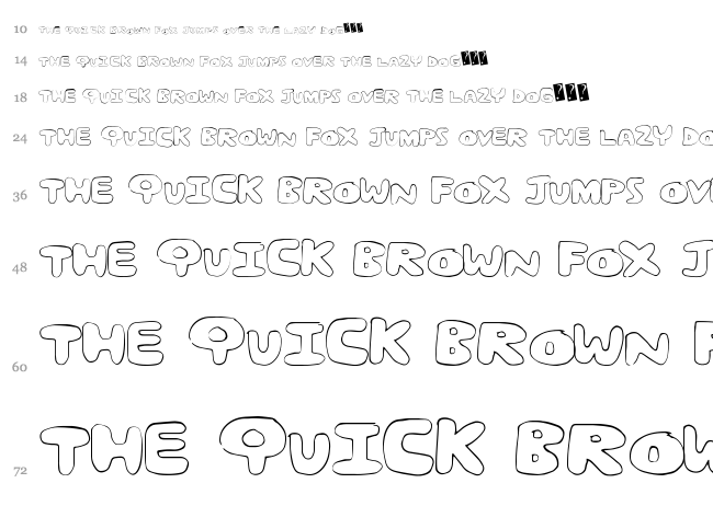 FanCom font waterfall