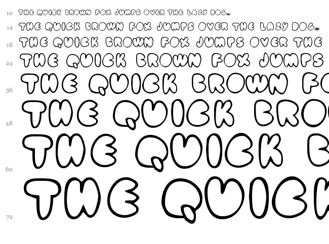 Fat Ass font waterfall