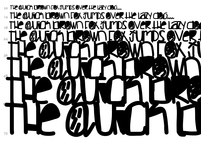 Feelin Like Gold font waterfall