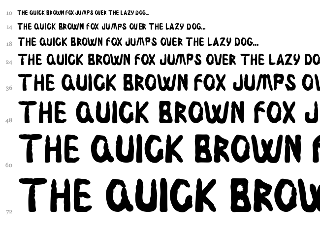 Fingerz font waterfall