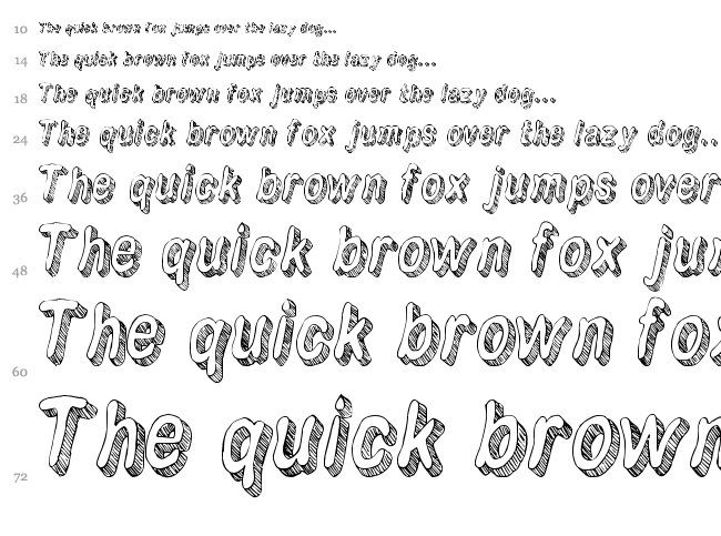 Flim-Flam font waterfall